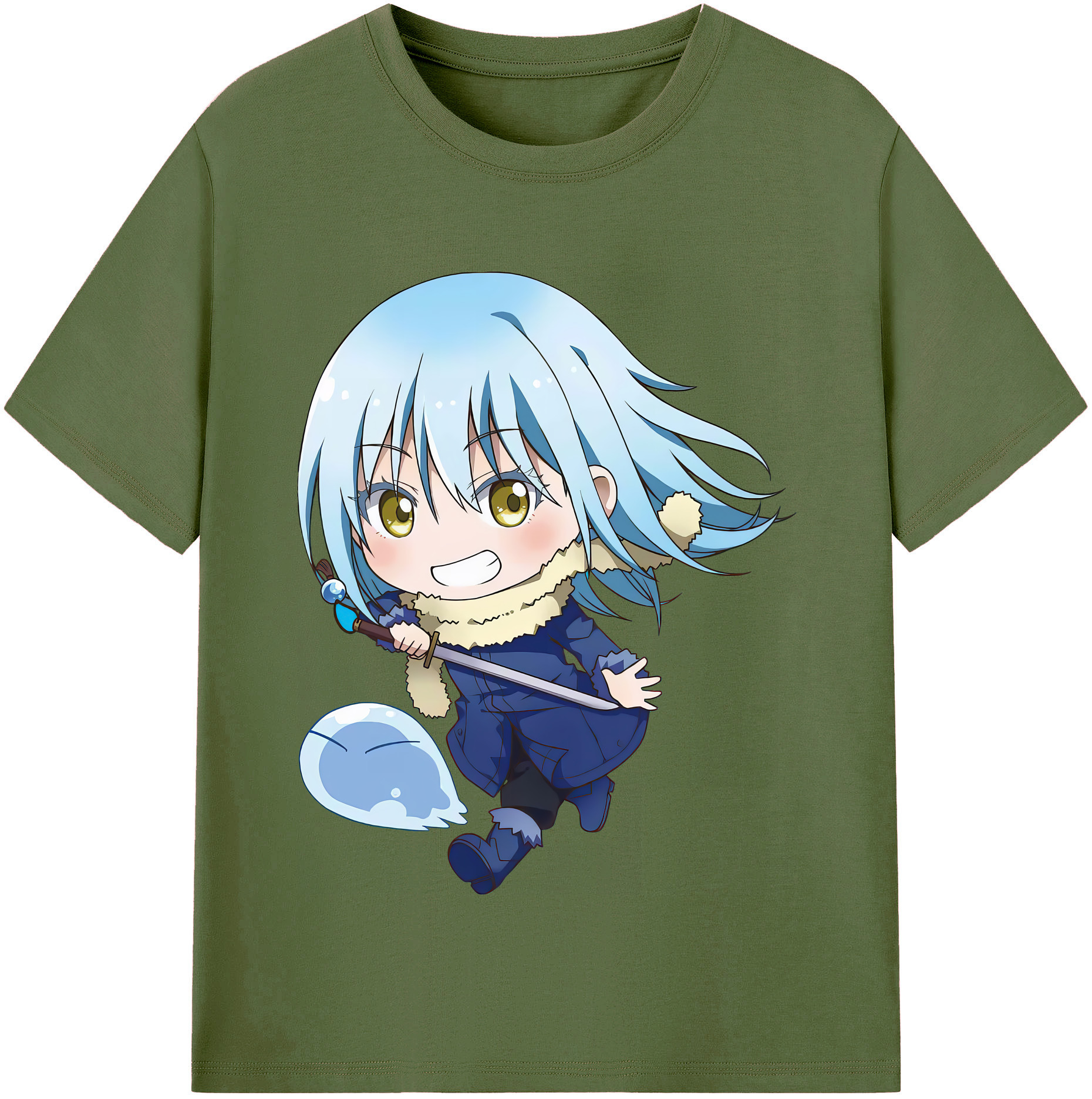 （画像用） 転スラ Regarding Reincarnated to Slime 綿100％半袖Tシャツ（フロントプリント）